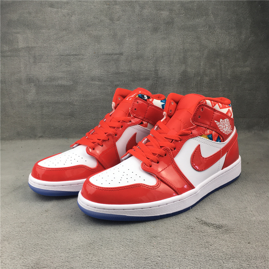 New Jordan 1 White Red Shoes - Click Image to Close